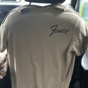 Fender Tan Short Sleeve Tee with Junkies Print